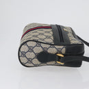 GUCCI GG Supreme Sherry Line Shoulder Bag PVC Navy Gold 120 02 004 Auth mr2064-3