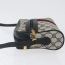 GUCCI GG Supreme Sherry Line Shoulder Bag PVC Navy Gold 120 02 004 Auth mr2064-4