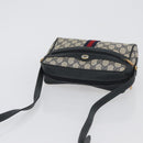 GUCCI GG Supreme Sherry Line Shoulder Bag PVC Navy Gold 120 02 004 Auth mr2064-6