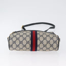 GUCCI GG Supreme Sherry Line Shoulder Bag PVC Navy Gold 120 02 004 Auth mr2064-5