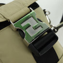 FENDI Fendines Umhängetasche Nylon Grün Silber Auth mr2067V-21