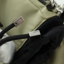 FENDI Fendines Umhängetasche Nylon Grün Silber Auth mr2067V-9