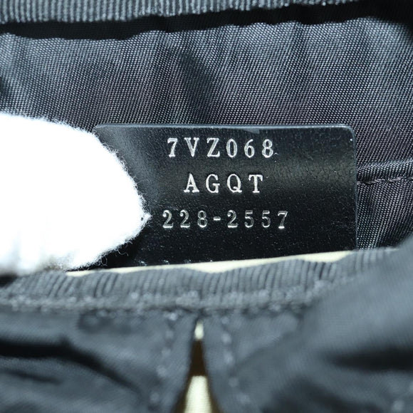 FENDI Fendines Umhängetasche Nylon Grün Silber Auth mr2067V