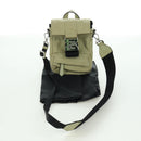 FENDI Fendines Umhängetasche Nylon Grün Silber Auth mr2067V-12