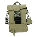 FENDI Fendines Umhängetasche Nylon Grün Silber Auth mr2067V-13