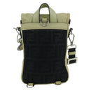 FENDI Fendines Umhängetasche Nylon Grün Silber Auth mr2067V-2
