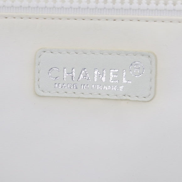 CHANEL Surfline Tote Bag Canvas Blue White Red CC Auth mr2068V