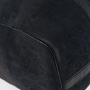 Christian Dior Boston Bag Suede Navy Silver Auth mr2069-9