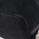 Christian Dior Boston Bag Suede Navy Silver Auth mr2069-15