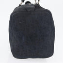 Christian Dior Boston Bag Suede Navy Silver Auth mr2069-4