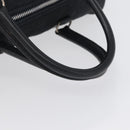 Christian Dior Boston Bag Suede Navy Silver Auth mr2069-7