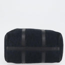 Christian Dior Boston Bag Suede Navy Silver Auth mr2069-5