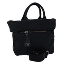 PRADA Hand Bag Nylon 2way Black Auth mr207-1