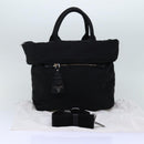PRADA Hand Bag Nylon 2way Black Auth mr207-12