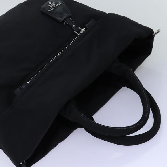 PRADA Hand Bag Nylon 2way Black Auth mr207