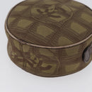 CHANEL New Travel Line Pouch Nylon Beige CC Auth mr2071-14