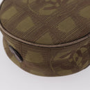 CHANEL New Travel Line Pouch Nylon Beige CC Auth mr2071-15