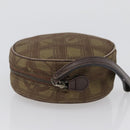 CHANEL New Travel Line Pouch Nylon Beige CC Auth mr2071-4