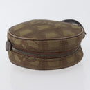 CHANEL New Travel Line Pouch Nylon Beige CC Auth mr2071-5
