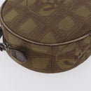 CHANEL New Travel Line Pouch Nylon Beige CC Auth mr2071-8