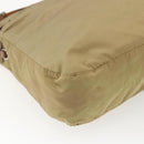 PRADA Shoulder Bag Nylon Beige Silver Auth mr2076-11