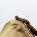 PRADA Shoulder Bag Nylon Beige Silver Auth mr2076-16