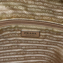 PRADA Shoulder Bag Nylon Beige Silver Auth mr2076-17