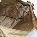 PRADA Shoulder Bag Nylon Beige Silver Auth mr2076-19