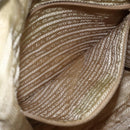 PRADA Shoulder Bag Nylon Beige Silver Auth mr2076-22