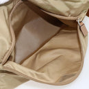 PRADA Shoulder Bag Nylon Beige Silver Auth mr2076-23
