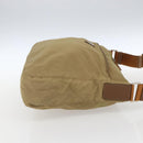 PRADA Shoulder Bag Nylon Beige Silver Auth mr2076-5