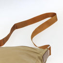 PRADA Shoulder Bag Nylon Beige Silver Auth mr2076-8