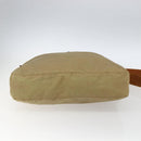 PRADA Shoulder Bag Nylon Beige Silver Auth mr2076-9