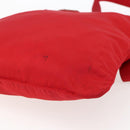 PRADA Shoulder Bag Nylon Red Silver Auth mr2077-8
