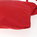 PRADA Shoulder Bag Nylon Red Silver Auth mr2077-16