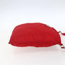 PRADA Shoulder Bag Nylon Red Silver Auth mr2077-4