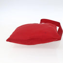 PRADA Shoulder Bag Nylon Red Silver Auth mr2077-5