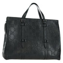 GUCCI GG Emboss Hand Bag PVC Black Gold Auth mr2079V-1
