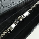 GUCCI GG Emboss Hand Bag PVC Black Gold Auth mr2079V-15