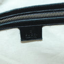 GUCCI GG Emboss Hand Bag PVC Black Gold Auth mr2079V-16