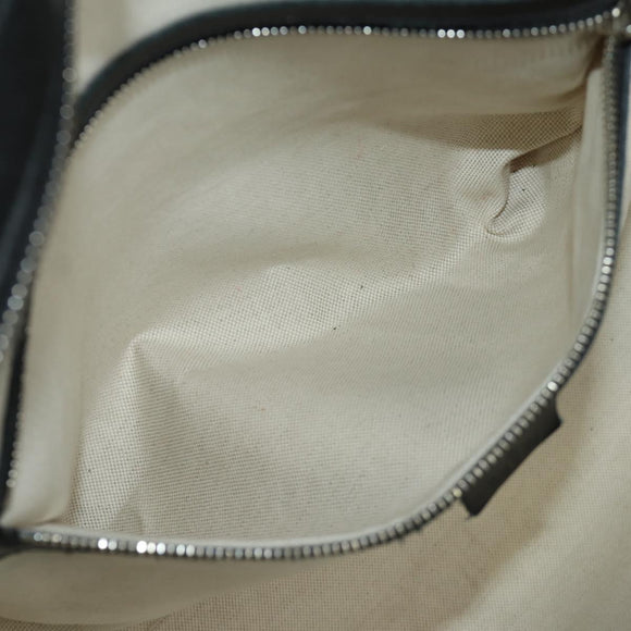 GUCCI GG Emboss Hand Bag PVC Black Gold Auth mr2079V