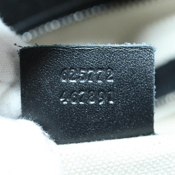 GUCCI GG Emboss Hand Bag PVC Black Gold Auth mr2079V
