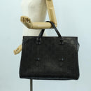 GUCCI GG Emboss Hand Bag PVC Black Gold Auth mr2079V-23