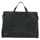 GUCCI GG Emboss Hand Bag PVC Black Gold Auth mr2079V-3