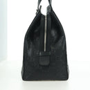 GUCCI GG Emboss Hand Bag PVC Black Gold Auth mr2079V-5