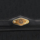 Christian Dior Trotter Canvas Chain Shoulder Bag Black Gold Auth mr2080-14