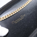 Christian Dior Trotter Canvas Chain Shoulder Bag Black Gold Auth mr2080-16