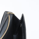 Christian Dior Trotter Canvas Chain Shoulder Bag Black Gold Auth mr2080-18