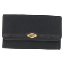 Christian Dior Trotter Canvas Chain Shoulder Bag Black Gold Auth mr2080-2