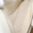 CELINE Hand Bag Leather White Gold Auth mr2081-19
